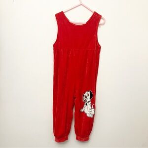 Upcycled 101 Dalmatians overalls 24m
